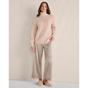 Lofty Knit Pointelle Turtleneck Sweater